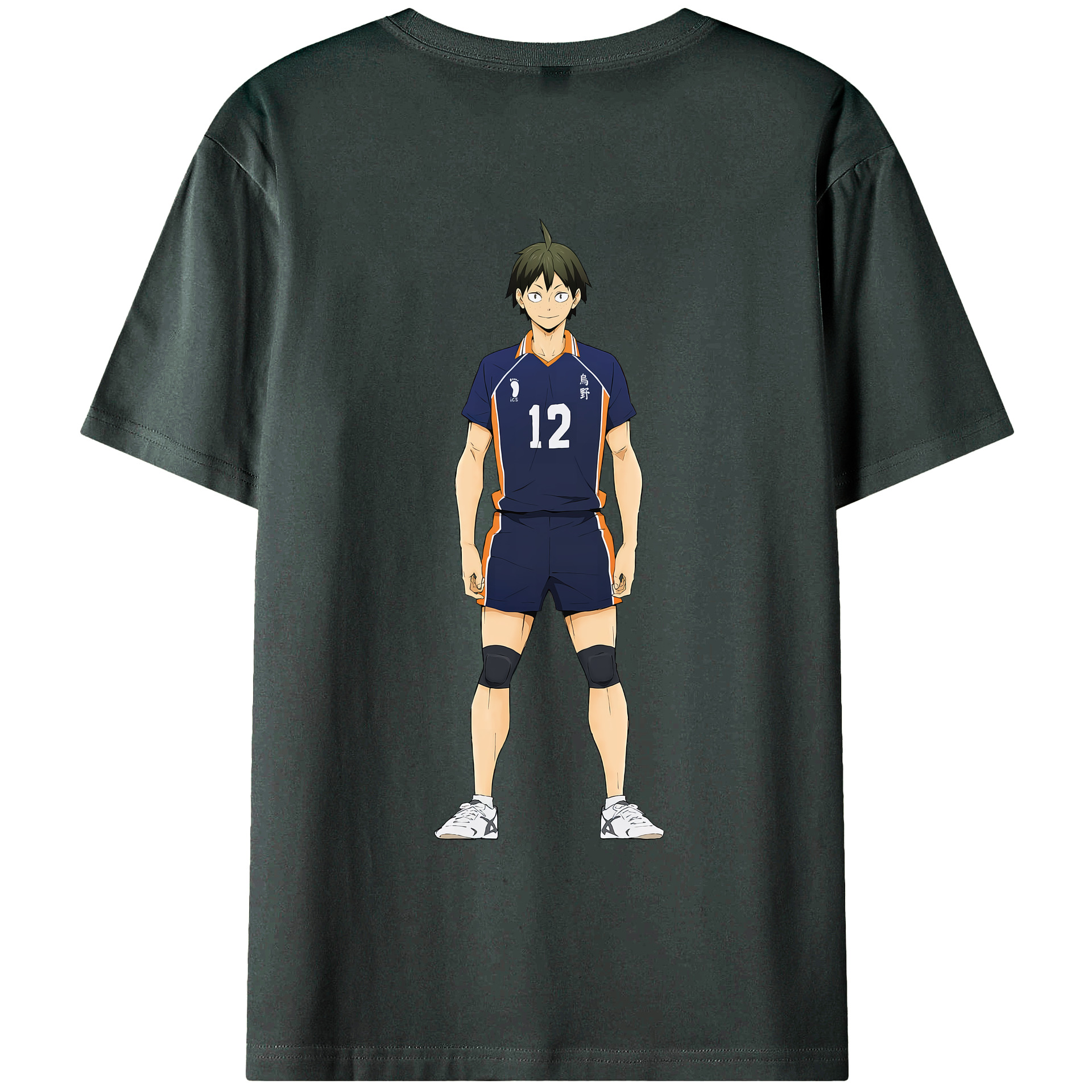 （画像用） ハイキュー!! Haikyu!! 綿100％ メンズ半袖Tシャツ（バックプリント） 通気性